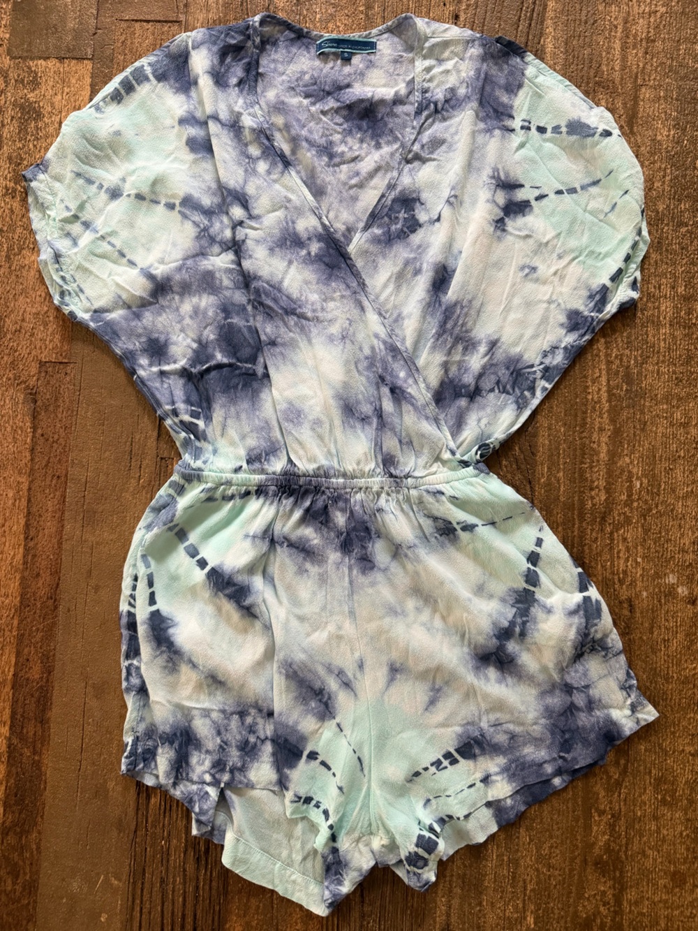 Shore Brand Tie-Dye Cold Shoulder Romper Size S
